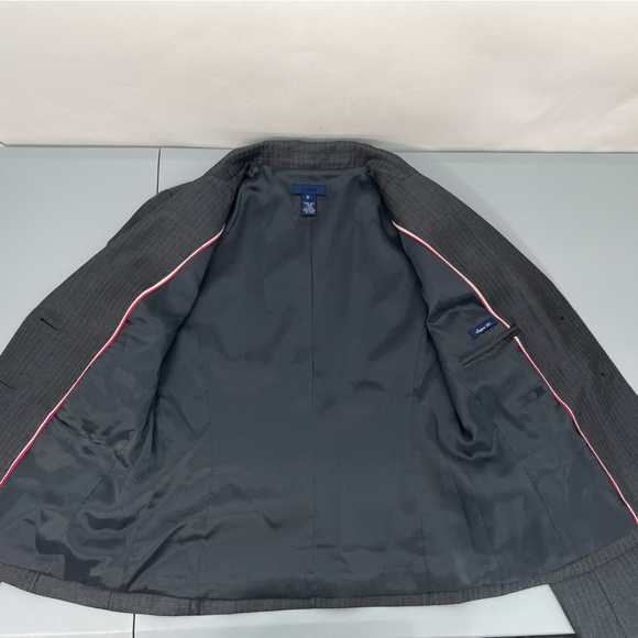 J Crew Blazer Jacket Coat 2 Button Gray Wool Super 120’s Pin Striped Womens 8 - Picture 4 of 10